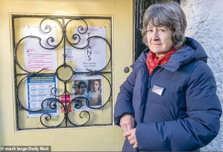 Pensioner threatened with £2,500 fine by local Council for “transphobic” gender critical posters on her front door