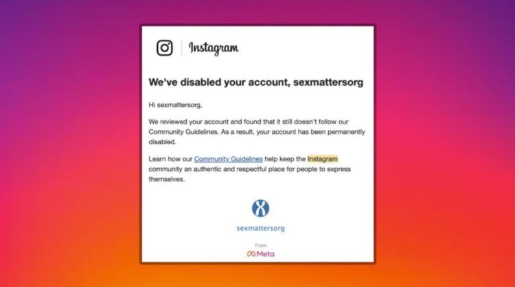UK gender critical charity permanently banned by Instagram