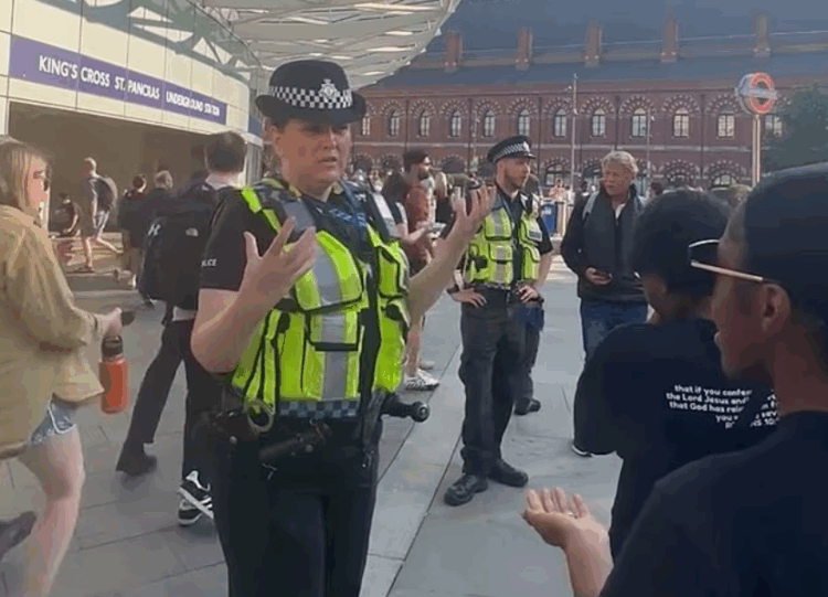 “I just think it’s wrong”: Police officer tells Christian to stop preaching outside King’s Cross