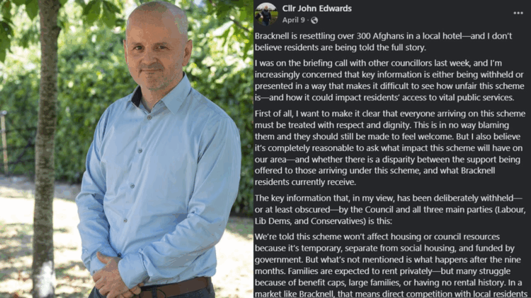 Councillor investigated for “stirring up racial hatred” after raising questions about migrant hotel scheme